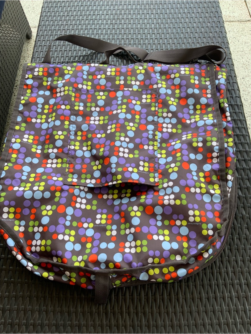 Gently used LeSportSac Sac Colorful Polka Dot Garment Bag - Picture 5 of 5